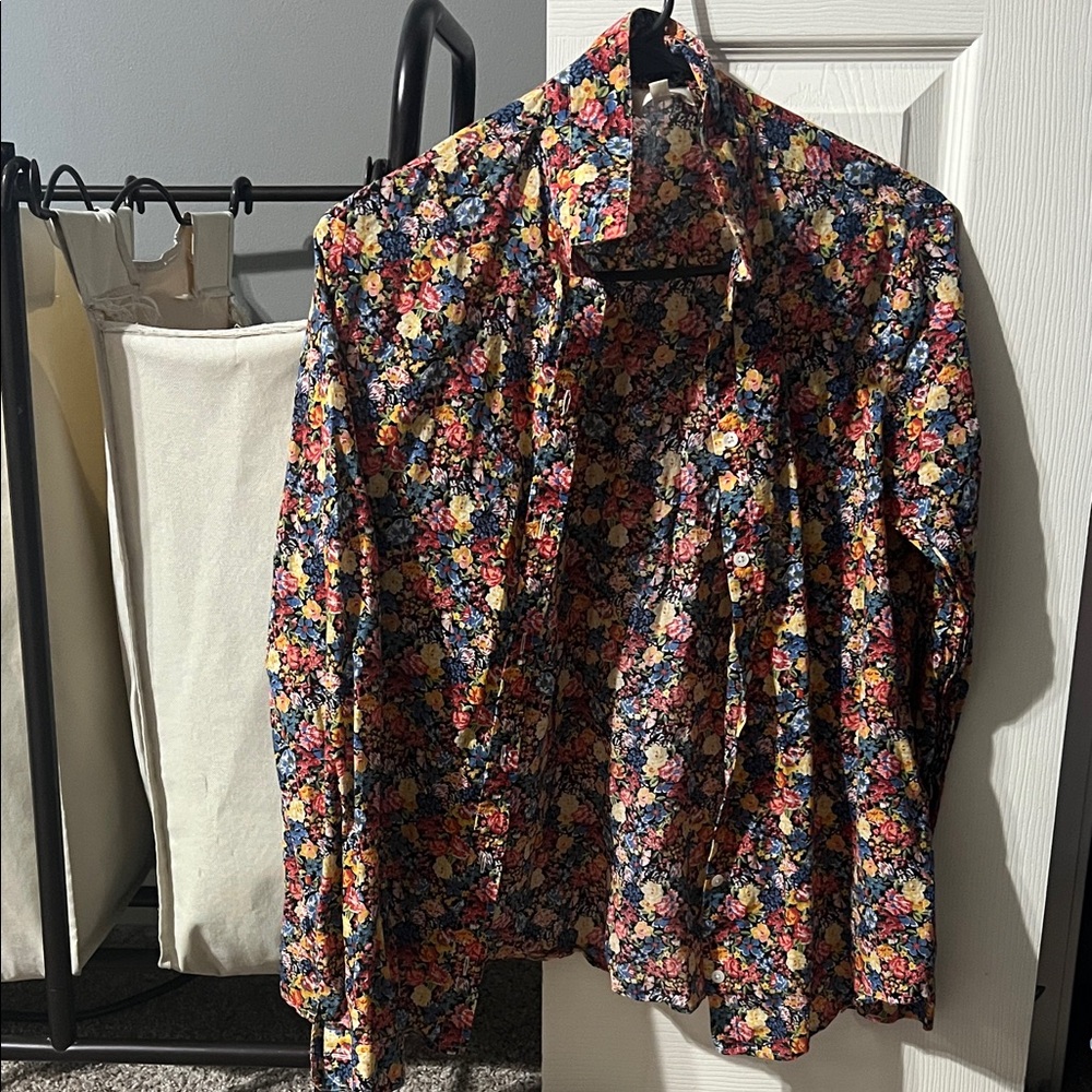 Sezane Floral Multicolor Blouse